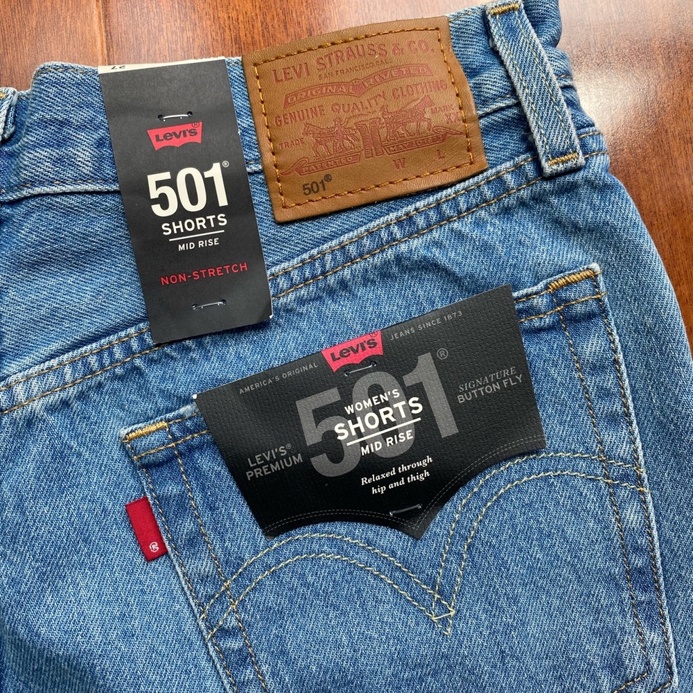NWT LEVI’S 501 Mid-Rise Shorts - Picture 5 of 6